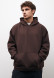 Black color men three-thread insulated hoodie 